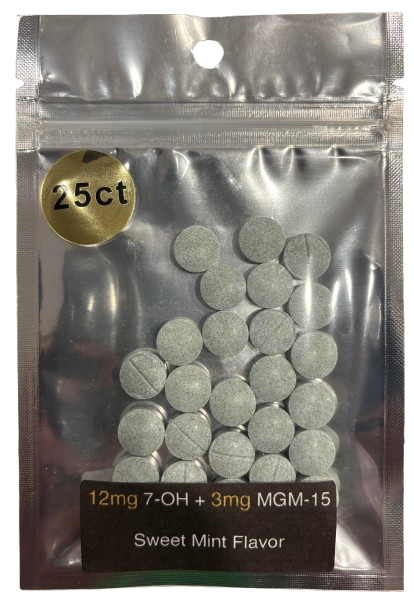 12mg (7-OH) + 3mg (MGM-15) Tabs (Tested at 13.2mg+3.15mg)