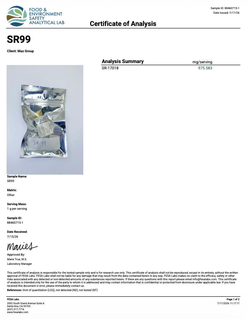 SR-17018 Powder (97.5% Purity)